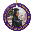 2 Photo Graduation Elegant Purple and Gold