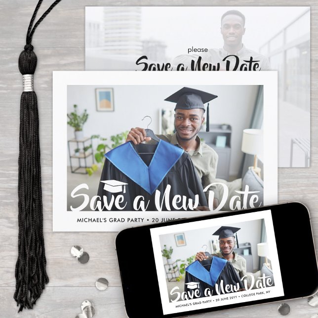 2 Photo Graduation Update New Plan Change the Date Invitation (Creator Uploaded)