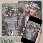 2 Photo Happily Ever After Party QR RSVP Wedding Invitation<br><div class="desc">Invite family and friends to a simply elegant reception-only wedding celebration with a stylish 2 photo all-in-one invitation with QR code RSVP. Pictures and all wording are simple to personalise to include any details of your choice. (IMAGE PLACEMENT TIP: An easy way to centre a photo exactly how you want...</div>