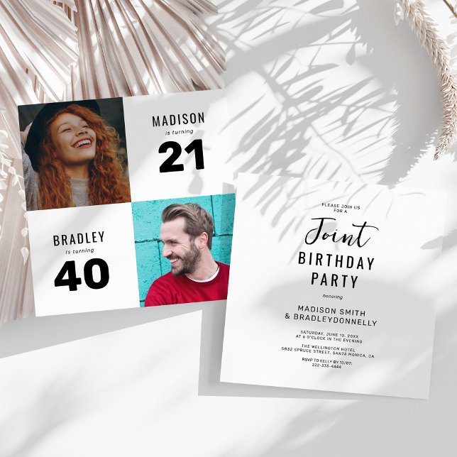 2 Photo Joint Birthday Party Invitation (Creator Uploaded)