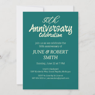 2 photo Modern 50th wedding anniversary invitation