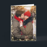 2 PHOTO Modern Christmas String Light Greeting Holiday Card<br><div class="desc">Modern Merry Christmas PHOTO Greeting Holiday Card.
 
Surprise and bring joy to your close ones and make the celebration unforgettable.

 For further customisation,  please click the "customise further" link and use our design tool to modify this template.</div>