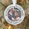 2 Photo Mr & Mrs 1st Christmas Elegant Faux Marble