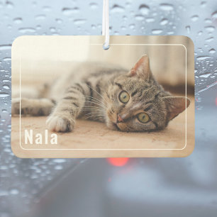 2 Photo Name Custom Pet Frame Car Air Freshener