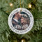 2 Photo Newlyweds 1st Xmas Married Faux Marble