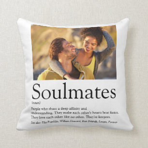 2 Photo Personalised Soulmates Definition Cushion