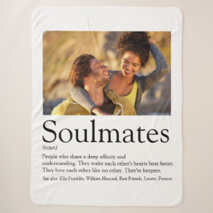 2 Photo Personalised Soulmates Definition Sherpa Blanket