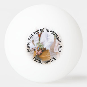 2 Photo Prom or HOCO Proposal Cute Promposal Idea Ping Pong Ball
