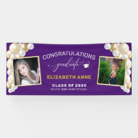 2 Photo Purple Gold Congratulations Graduate
