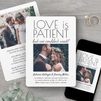 2 Photo Reception Only Love is Patient Wedding