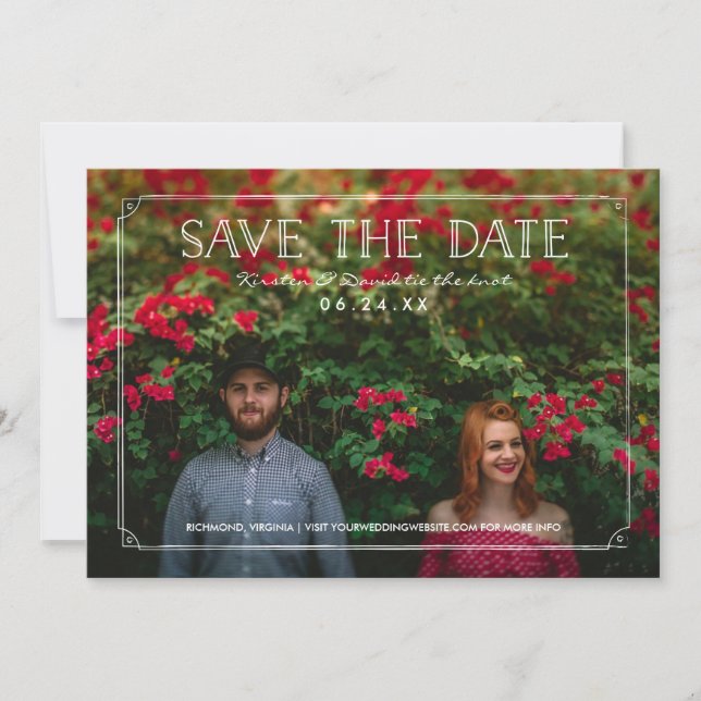 2 Photo | Romantic Doodles Wedding Save the Date (Front)