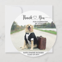 2 Photo Script Heart Customised Dog Graduation  