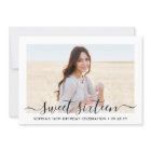 2 Photo Sweet 16 Birthday Modern Elegant Script