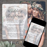 2 Photo Wedding Reception Only Elegant Elopement Invitation<br><div class="desc">Invite family and friends to a simply elegant wedding reception with this stylish modern 2 photo text overlay invitation. All wording is simple to personalise for any reception only celebration, including a post elopement party, vow renewal ceremony, sequel wedding, 1st anniversary, cocktail hour or dinner party. Customise it to include...</div>