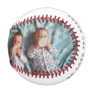 2 photo with personal message baseball