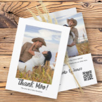 2 Photographs Personalised Thank Moo Wedding