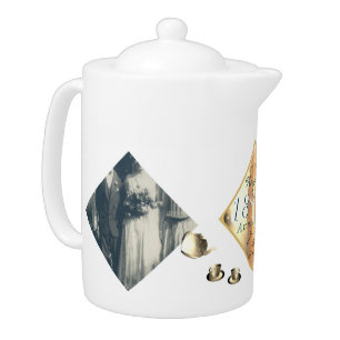 2 Photos 18th Wedding Anniversary Porcelain  Teapo