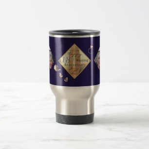 2 Photos 18th Wedding Anniversary Porcelain   Travel Mug