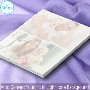 2 Photos Auto Convert Pic to Light Tone Background Notepad