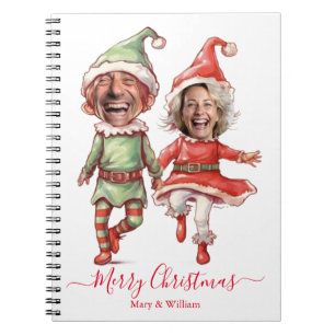 2 Photos Christmas elves Notebook