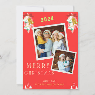 2 photos Christmas  family  Invitation