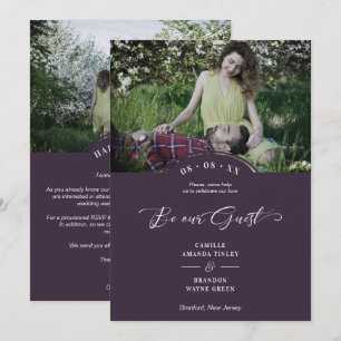 2 Photos Collage Minimalist Be our Guest Save The Date