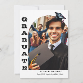 2 Photos High School Graduation Announcement