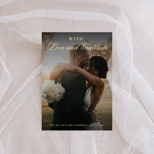 2 Photos Love and Gratitude Wedding Thank You