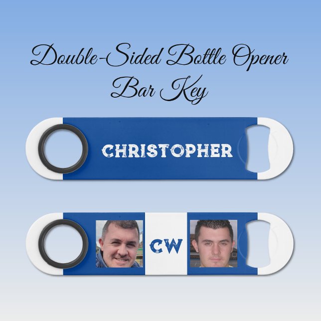 2 photos name initials white dark blue (Creator Uploaded)