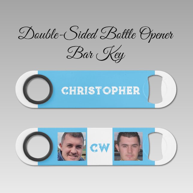 2 photos name initials white light blue (Creator Uploaded)