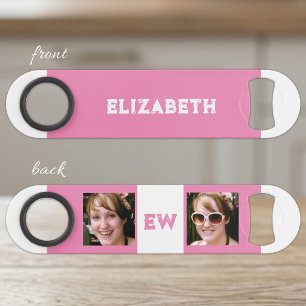 2 photos name initials white pink