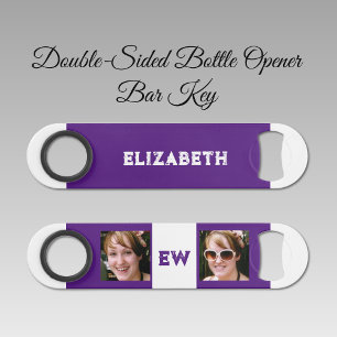 2 photos name initials white purple