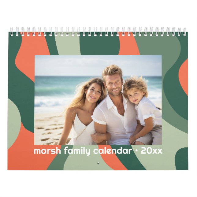 2 Photos Per Month Modern Organic Abstract Art Calendar (Cover)