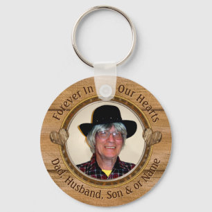 2 Photos Personalised, Memorial Keychain Keepsakes