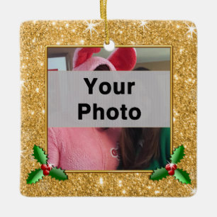 2 Photos Personalised Picture Christmas Ornaments