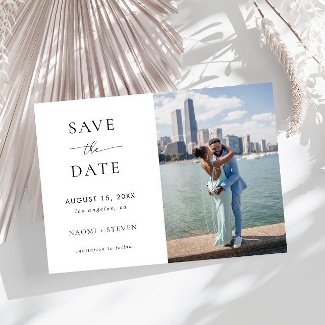 2 Photos & Qr Code Wedding Website Modern Elegant Save The Date (Creator Uploaded)