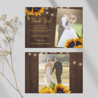 2 photos rustic sunflowers barn wood wedding
