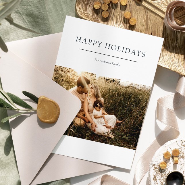 2 Photos Simple & Modern Holiday Card (Creator Uploaded)