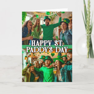 2-photos St Patrick's Day Shamrock Irish Celtic Holiday Card