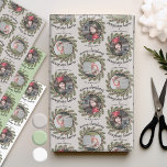 2 Photos with Whimsical Branches Merry Christmas Wrapping Paper Sheet<br><div class="desc">Use a vertical photo to make a unique and trendy Merry Christmas greeting with a bright and joyful pine branch pattern in the background. This design has an abstract feel to it with painted elements. If you need to move anything around,  click on the customise button to make changes.</div>