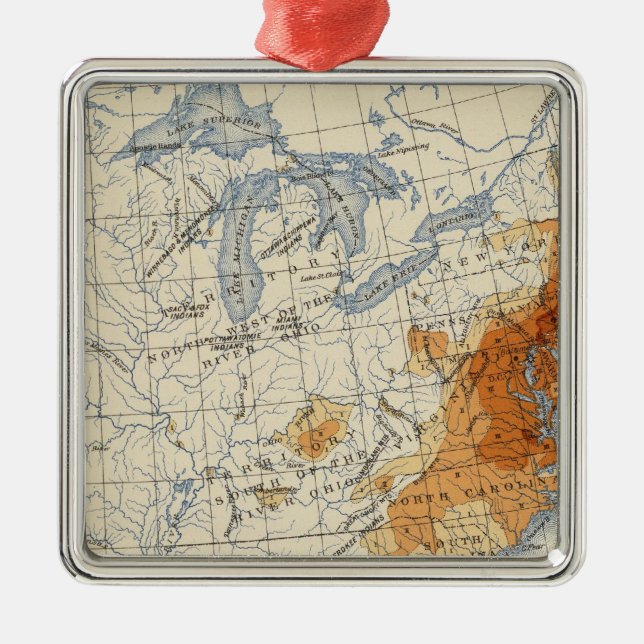 2 Population 1790 Metal Tree Decoration (Front)