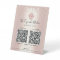 2 QR Code Pay Here Rose Gold Cupcake Glitter Drips