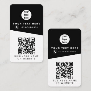 2 QR Codes 2 Business Logos & 2 Contacts Business Card