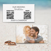 2 QR Codes Wedding Website Wedding Registry Photo