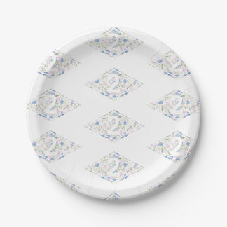 <2> Ranger Floral Diamond Party Plates 