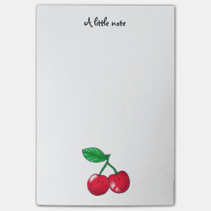2 red cherries friends - personalised post-it notes