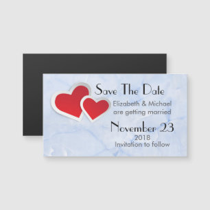 2 Red Hearts Wedding Save The Date