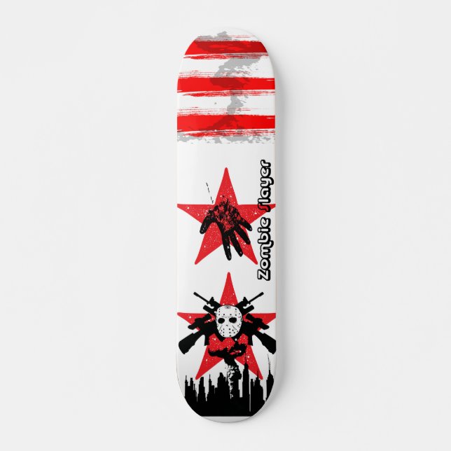 2 Red Star Zombie Ski Mask Slayer Skateboard Decks (Front)