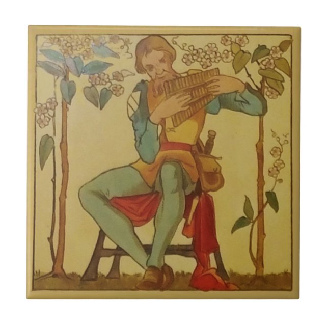 #2 Repro Copeland Medieval Minstrels Music Theme Tile (Front)