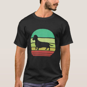 2 Retro Vintage Sunset Doxie Dachshund Dog Breed S T-Shirt